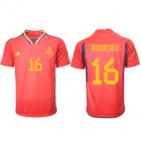 Billiga Spanien Rodri Hernandez #16 Hemma fotbollskläder VM 2022 Kortärmad